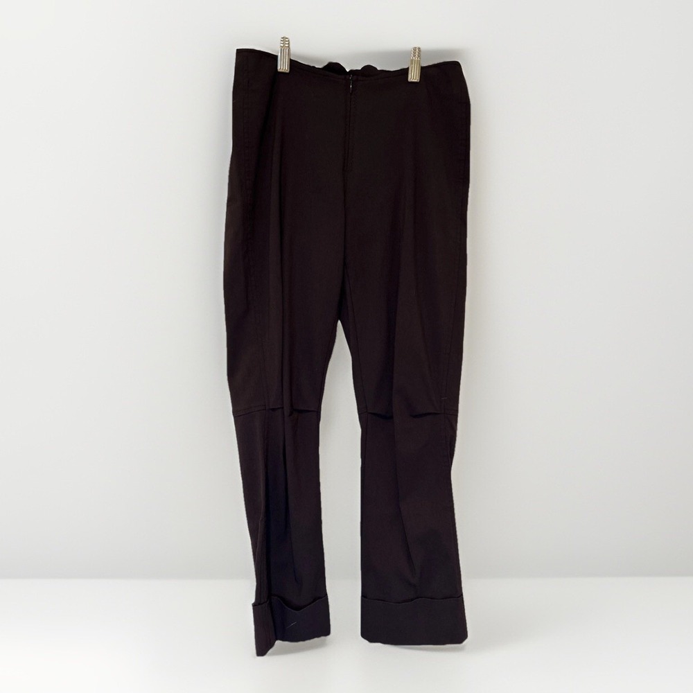 Porto San Francisco Womens Pants  1 Sz 4 ‎ Brown Crop Cuffed Vespa Viscose Blend